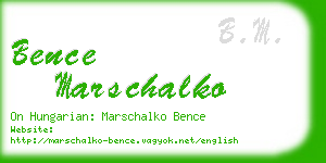 bence marschalko business card